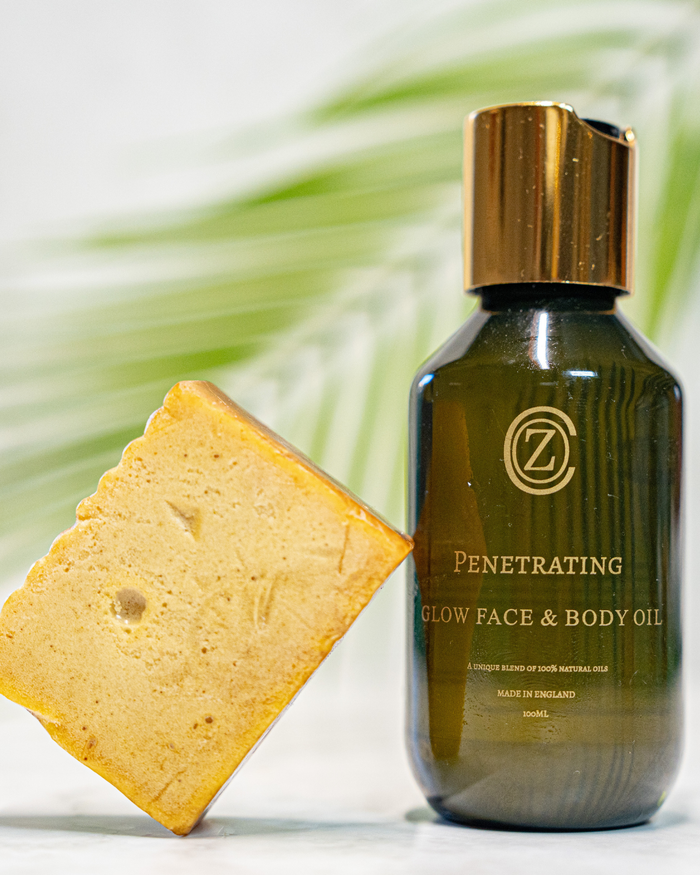 Fresh Face Duo with TemiTurmeric soap and Penetrating Glow Oil by Zarina O Cosmetics
