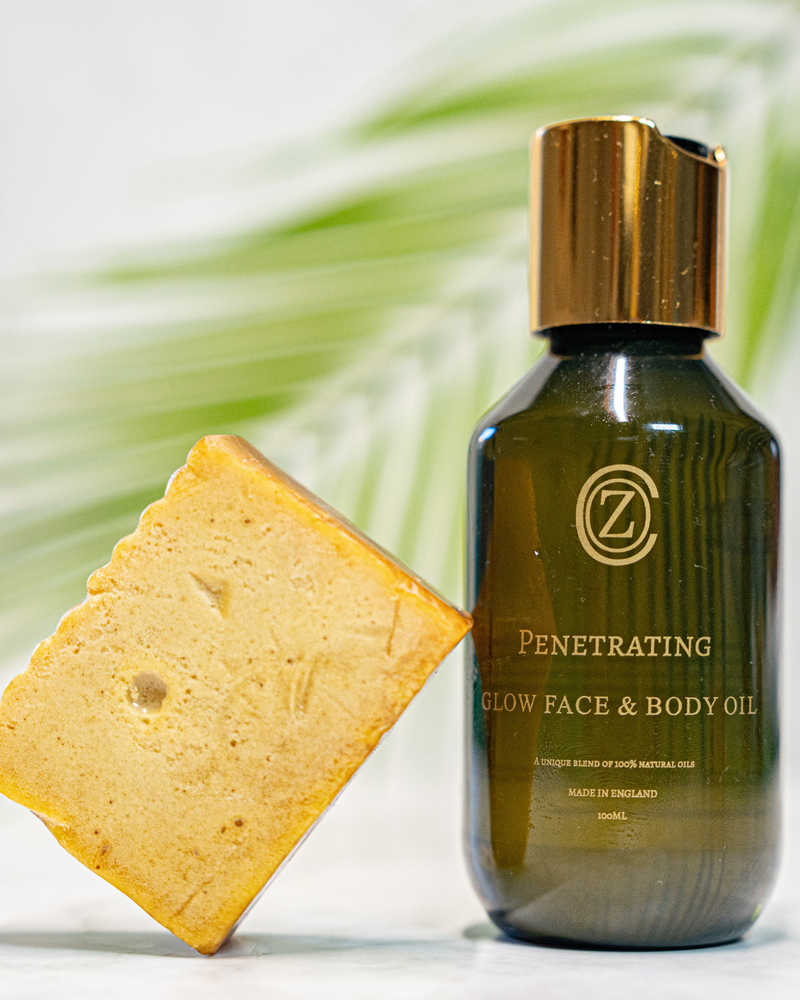 Fresh Face Duo with TemiTurmeric soap and Penetrating Glow Oil by Zarina O Cosmetics